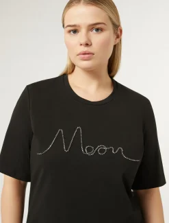 Marina Rinaldi Top & T-Shirt | Top & T-Shirt*T-shirt in jersey di cotone stretch NERO