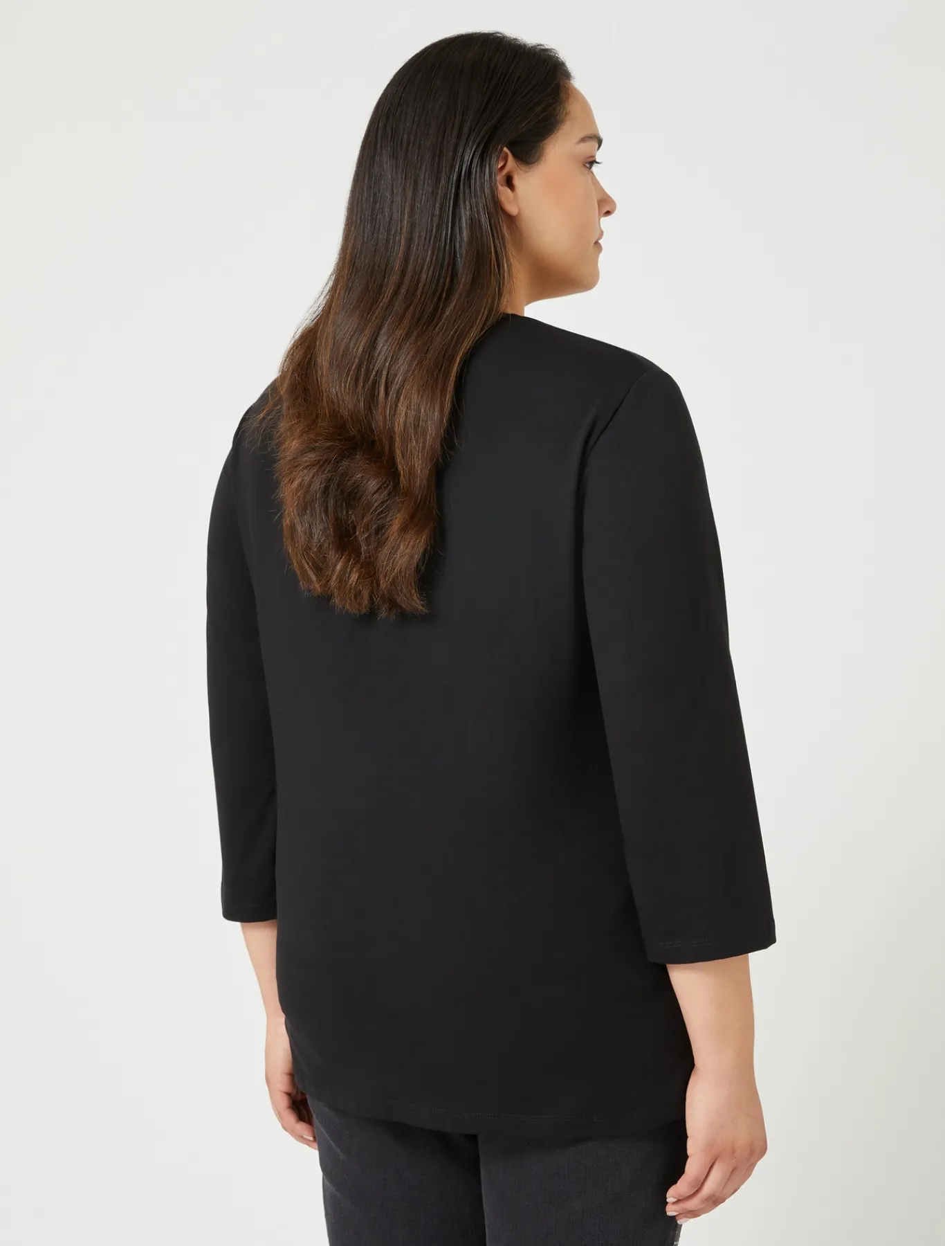 Marina Rinaldi Top & T-Shirt | Top & T-Shirt*T-shirt in jersey di cotone stretch NERO