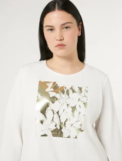 Marina Rinaldi Top & T-Shirt | Top & T-Shirt*T-shirt in jersey di cotone stretch BIANCO