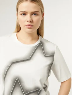 Marina Rinaldi Top & T-Shirt | Top & T-Shirt*T-shirt in jersey di cotone stretch BIANCO