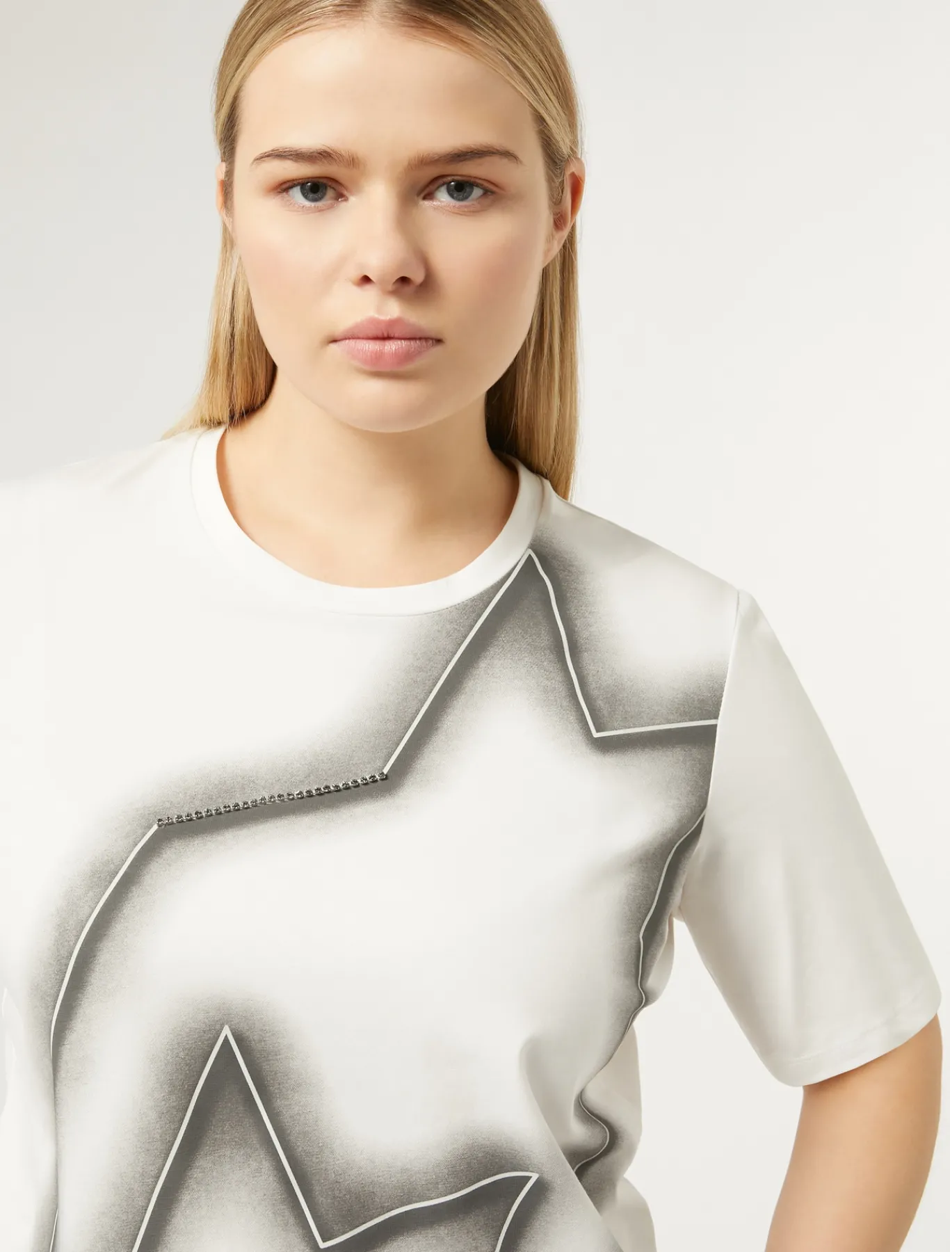 Marina Rinaldi Top & T-Shirt | Top & T-Shirt*T-shirt in jersey di cotone stretch BIANCO