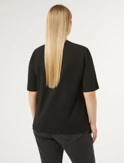 Marina Rinaldi Top & T-Shirt | Top & T-Shirt*T-shirt in jersey di cotone stretch NERO