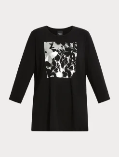 Marina Rinaldi Top & T-Shirt | Top & T-Shirt*T-shirt in jersey di cotone stretch NERO