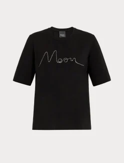 Marina Rinaldi Top & T-Shirt | Top & T-Shirt*T-shirt in jersey di cotone stretch NERO