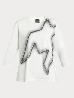 Marina Rinaldi Top & T-Shirt | Top & T-Shirt*T-shirt in jersey di cotone stretch BIANCO
