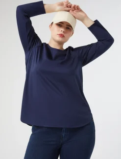 Marina Rinaldi Top & T-Shirt | Top & T-Shirt*T-shirt in jersey di cotone BLU