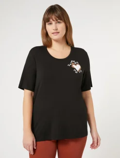 Marina Rinaldi Top & T-Shirt | Top & T-Shirt*T-shirt in jersey di viscosa stretch NERO