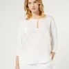 Marina Rinaldi Top & T-Shirt | Top & T-Shirt*T-shirt in jersey di viscosa e raso BIANCO