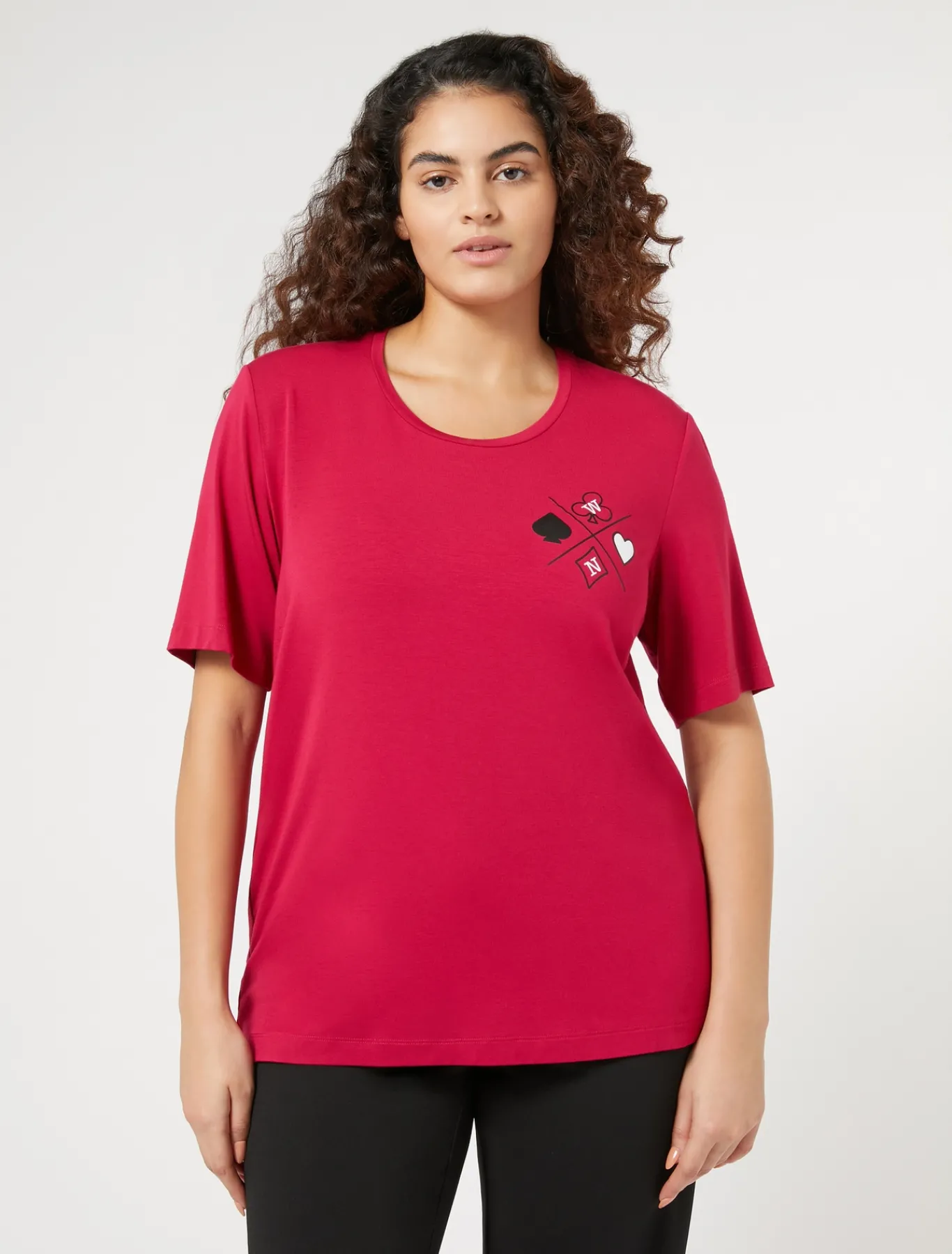 Marina Rinaldi Top & T-Shirt | Top & T-Shirt*T-shirt in jersey di viscosa stretch ROSSO