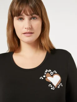 Marina Rinaldi Top & T-Shirt | Top & T-Shirt*T-shirt in jersey di viscosa stretch NERO