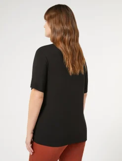 Marina Rinaldi Top & T-Shirt | Top & T-Shirt*T-shirt in jersey di viscosa stretch NERO