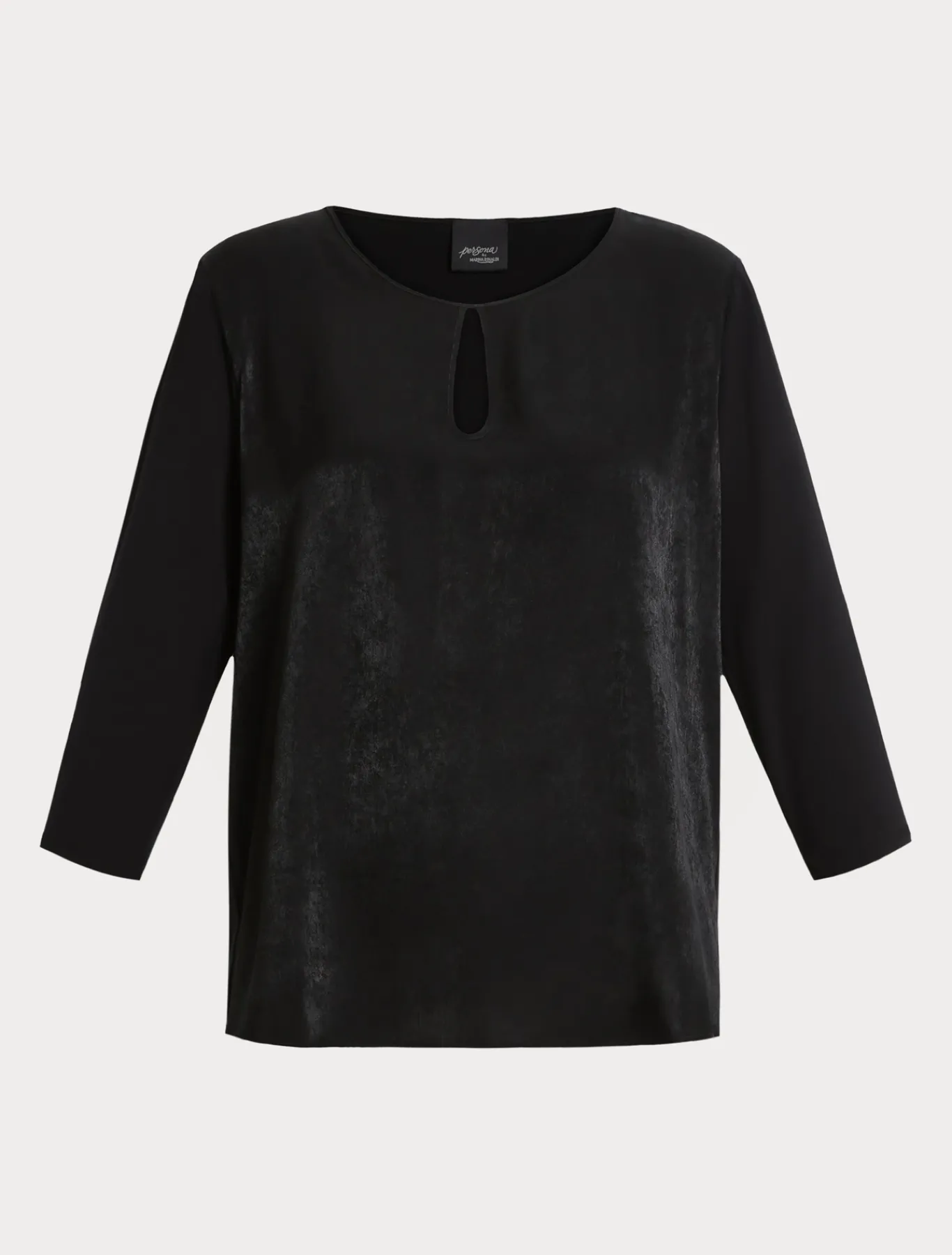 Marina Rinaldi Top & T-Shirt | Top & T-Shirt*T-shirt in jersey di viscosa e raso NERO