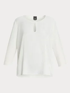 Marina Rinaldi Top & T-Shirt | Top & T-Shirt*T-shirt in jersey di viscosa e raso BIANCO