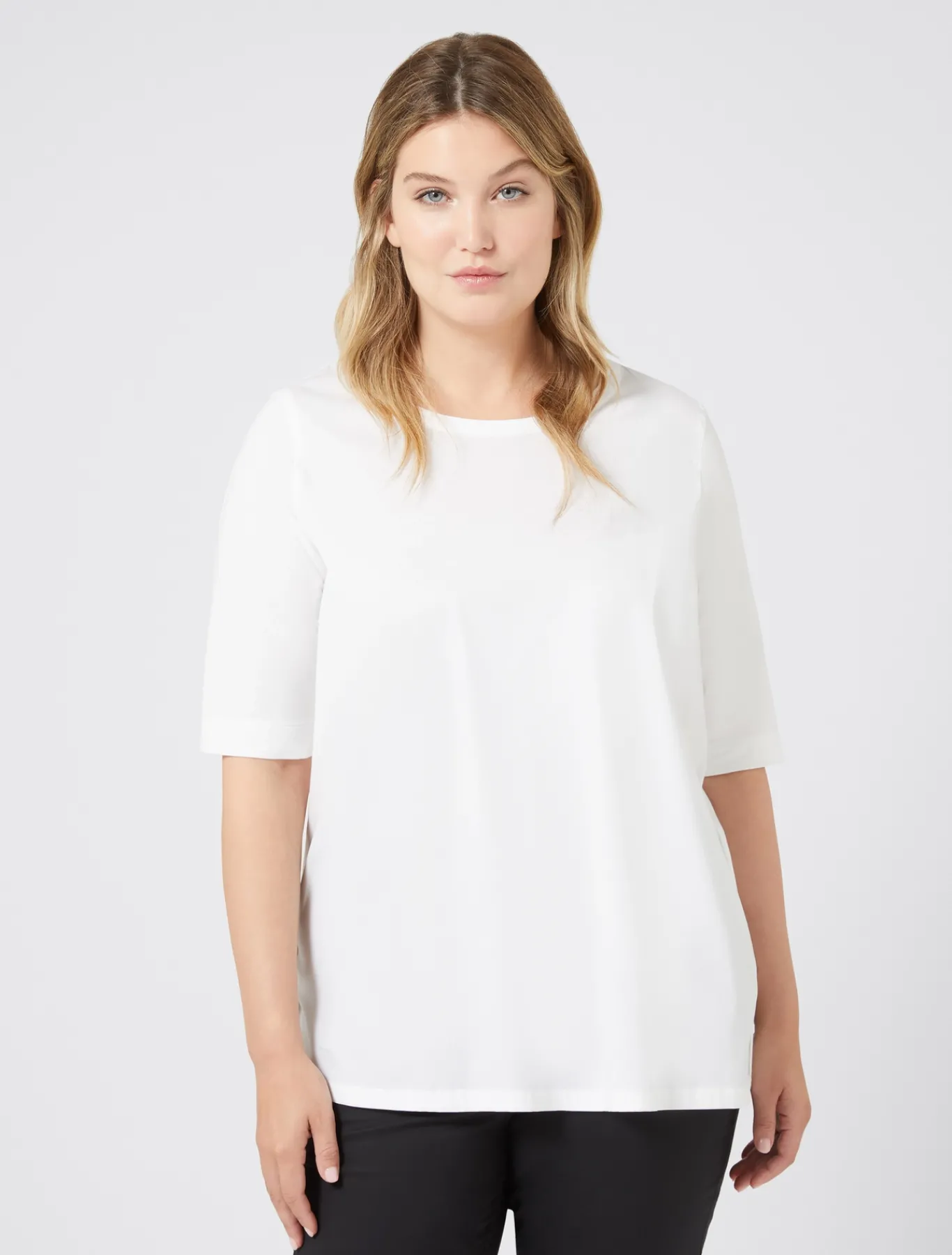Marina Rinaldi Camicie & Bluse | Camicie & Bluse*T-shirt in jersey e popeline BIANCOOTTICO