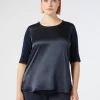 Marina Rinaldi Top & T-Shirt | Top & T-Shirt*T-shirt in jersey e raso BLUNOTTE