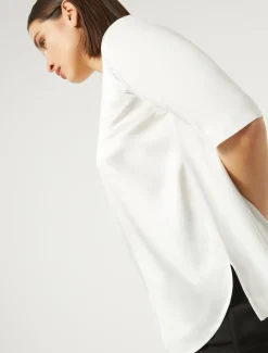 Marina Rinaldi Top & T-Shirt | Top & T-Shirt*T-shirt in jersey e raso AVORIO