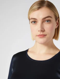 Marina Rinaldi Top & T-Shirt | Top & T-Shirt*T-shirt in jersey e raso BLUNOTTE