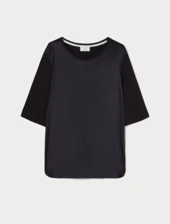 Marina Rinaldi Top & T-Shirt | Top & T-Shirt*T-shirt in jersey e raso BLUNOTTE