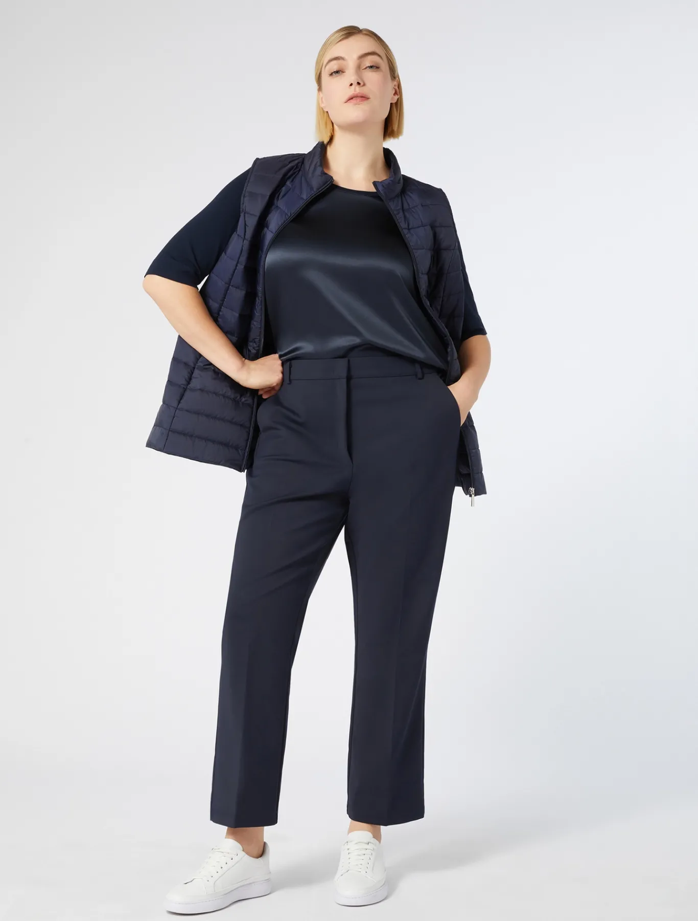 Marina Rinaldi Top & T-Shirt | Top & T-Shirt*T-shirt in jersey e raso BLUNOTTE