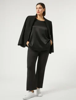 Marina Rinaldi Top & T-Shirt | Top & T-Shirt*T-shirt in jersey e raso NERO