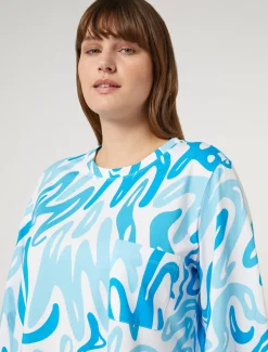 Marina Rinaldi Top & T-Shirt | Top & T-Shirt*T-shirt in jersey stampato BIANCO
