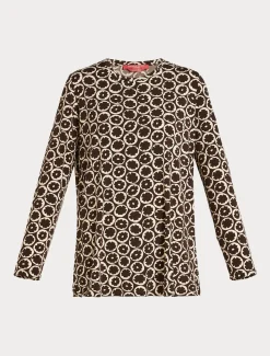 Marina Rinaldi Top & T-Shirt | Top & T-Shirt*T-shirt in jersey stampato MARRONE