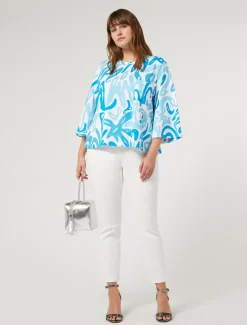 Marina Rinaldi Top & T-Shirt | Top & T-Shirt*T-shirt in jersey stampato BIANCO