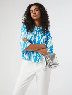 Marina Rinaldi Top & T-Shirt | Top & T-Shirt*T-shirt in jersey stampato BIANCO