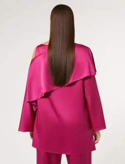 Marina Rinaldi Bluse | Collezione Elegante*Tunica in crêpe envers satin LAMPONE