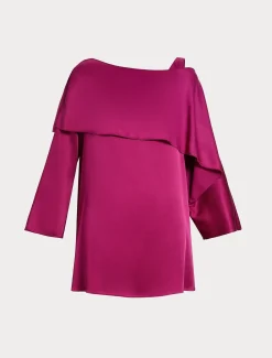Marina Rinaldi Bluse | Collezione Elegante*Tunica in crêpe envers satin LAMPONE