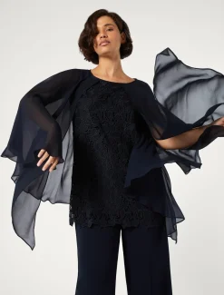 Marina Rinaldi Bluse | Camicie & Bluse*Tunica in macramè laminato BLUNOTTE