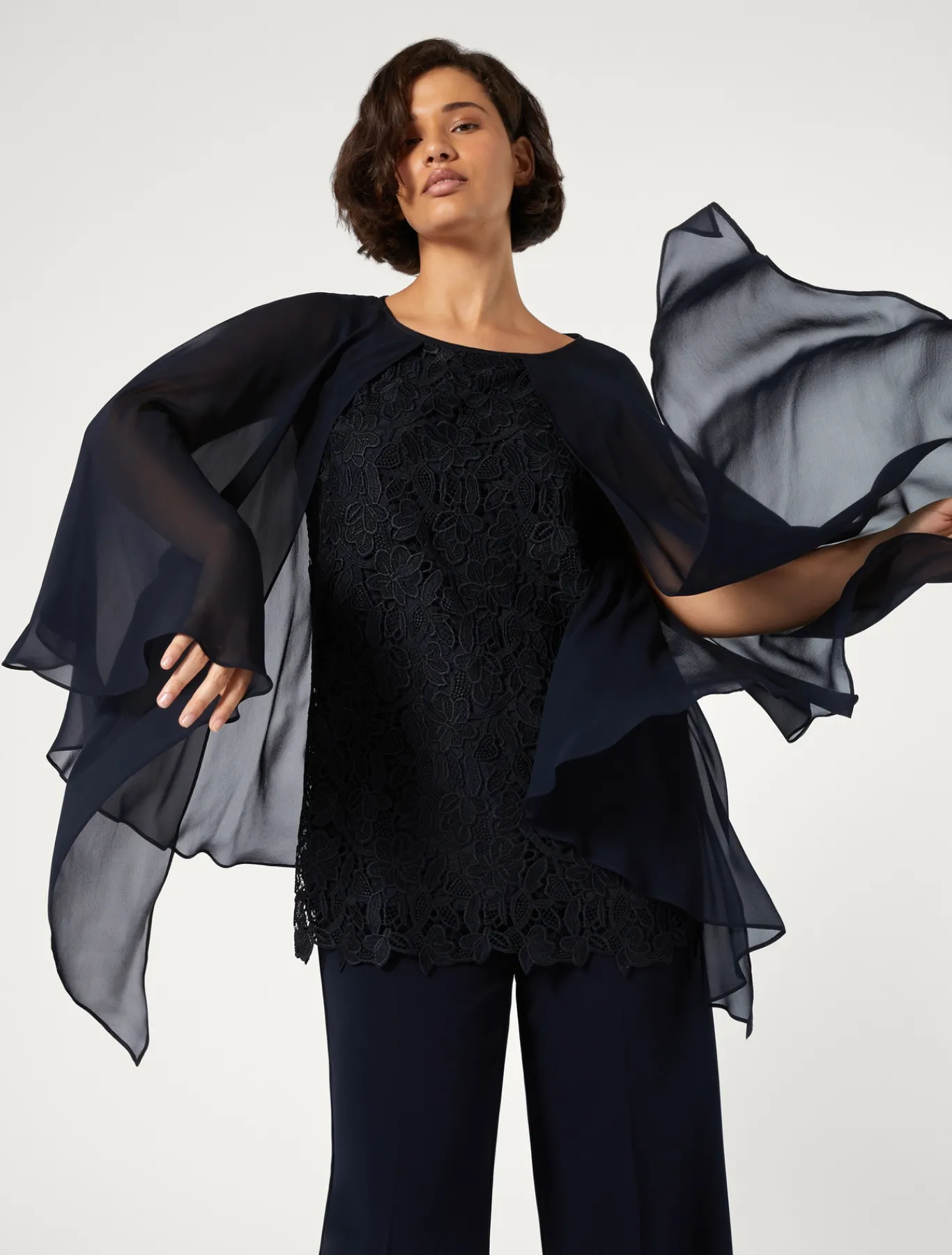 Marina Rinaldi Bluse | Camicie & Bluse*Tunica in macramè laminato BLUNOTTE